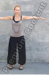 Whole Body Woman T poses White Casual Slim